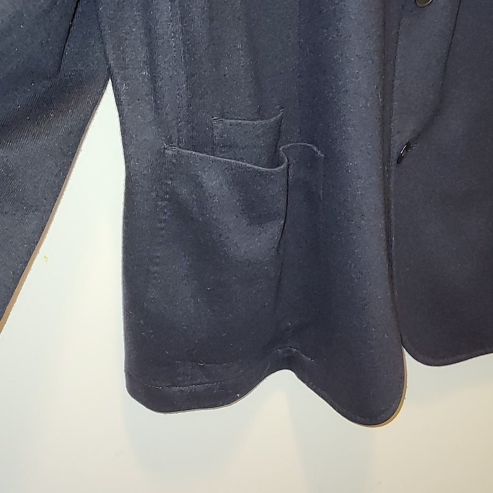 Flynt Blazer Mens 48L Navy Wool Elbow Patch Sport Coat - Picture 2 of 8